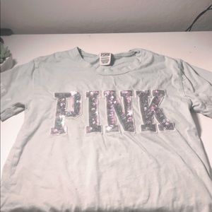 Cute baby blue crop top from PINK